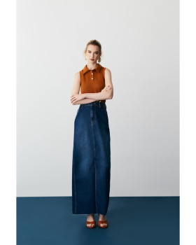 Saia Olga Midi Jeans